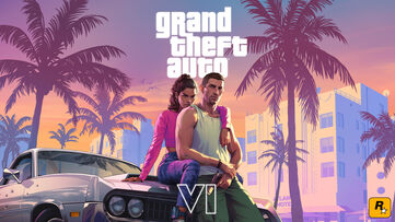 GTA 6 Jason and Lucia with Logo Wallpaper Thumbnail