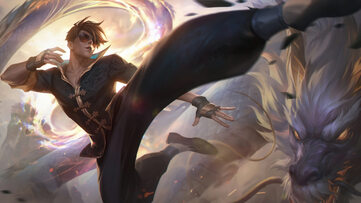 Lee Sin Dragon Fist Black Chroma LoL Wallpaper Thumbnail
