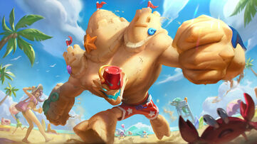 Malphite Pool Party LoL Wallpaper Thumbnail