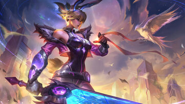 Riven Battle Bunny Prime Rose Quartz Chroma LoL Wallpaper Thumbnail