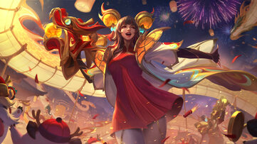 Zeri Dragon Lantern LoL WR Wallpaper Thumbnail